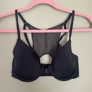 Victoria's Secret Black Tshirt lightly lined Demi Racerback Bra 32D